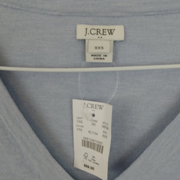 J Crew Blue Long Sleeve Tassels On Bottom Size XXS - Picture 2 of 5